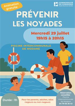 Affiche sur atelier de prévention noyage haute maurienne vanoise - CCHMV