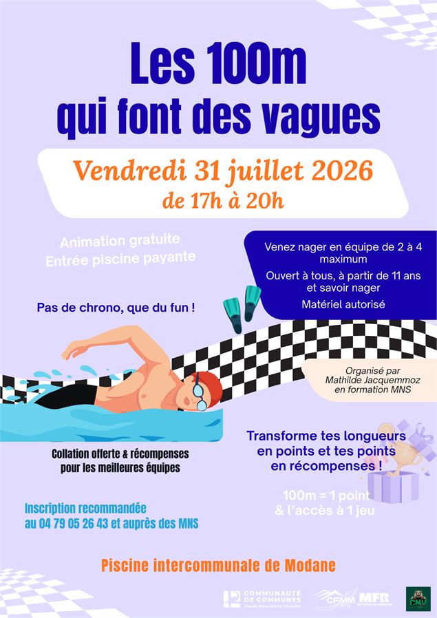 Affiche les 100m qui font des vagues - CCHMV