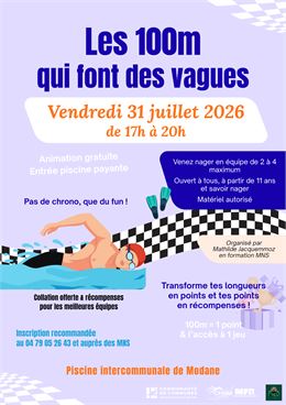 Affiche les 100m qui font des vagues - CCHMV