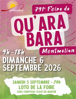 791e édition de la Foire de Qu'Ara Bara_Montmélian - Ville de Montmélian
