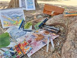 Atelier dessin en nature avec l'Artiste Christ'elle ficelle_Les Carroz-d'Arâches