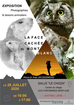"La face cachée du Mont-Blanc" - exposition de photographies et dessins animaliers_Les Contamines-Mo