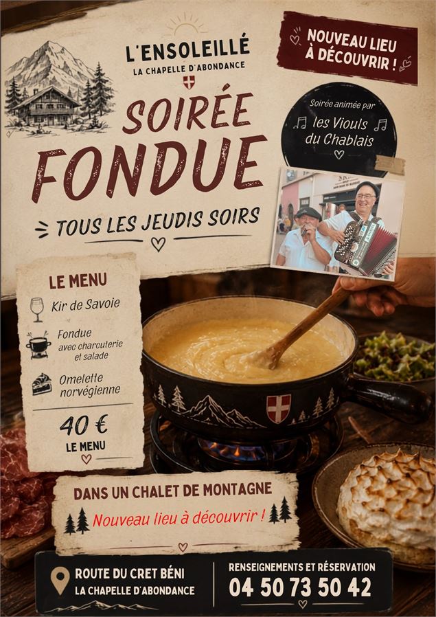 Soirée fondue au chalet des Bersets par l'Ensoleillé_La Chapelle-d'Abondance - L'Ensoleillé