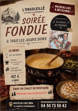 Soirée fondue au chalet des Bersets par l'Ensoleillé_La Chapelle-d'Abondance - L'Ensoleillé