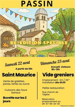 Fête du four et vide grenier à Passin - Comité d'animation de Passin
