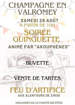 Soirée guinguette, vente de tartes et feu d'artifice_Champagne-en-Valromey - Comité des fêtes de Cha