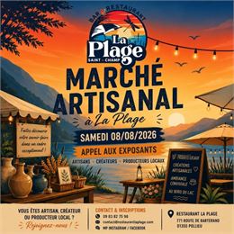 Marché artisanal semi nocturne au restaurant la Plage_Pollieu - restaurant La plage