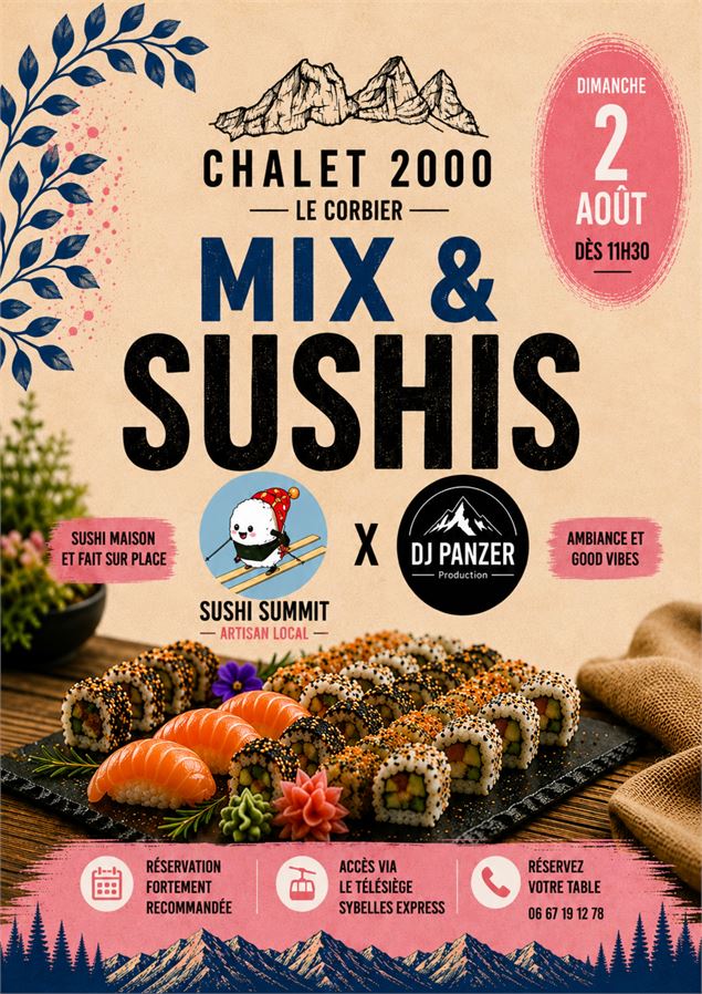 Journée Mix & sushis au Chalet 2000_Le Corbier