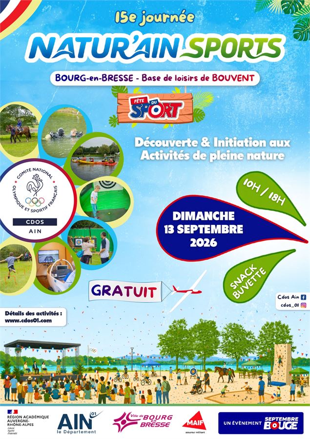 Affiche Natur'Ain Sports 2026 Bouvent - CDOS01