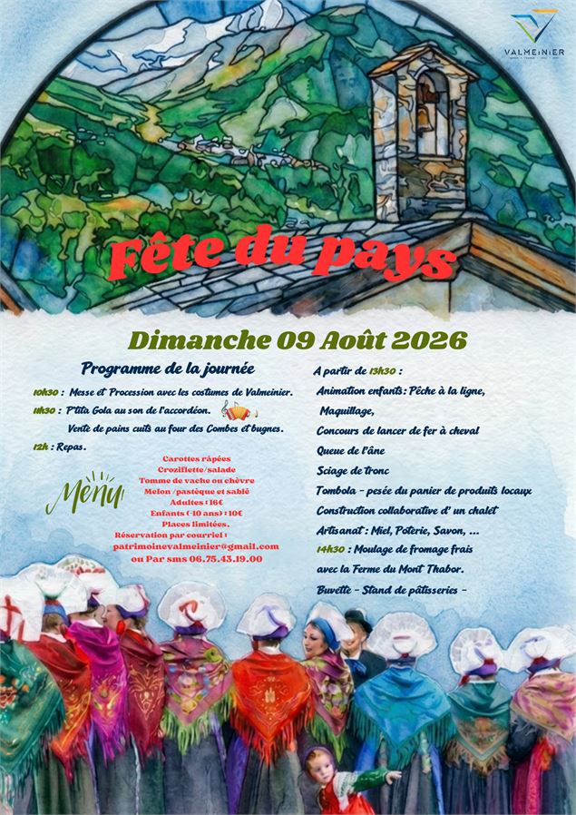 affiche fête du pays - Association de sauvegarde du patrimoine de Valmeinier