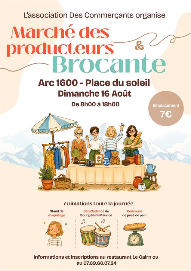 Marché des producteurs et brocante_Les Arcs - AB Tourisme