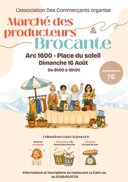 Marché des producteurs et brocante_Les Arcs - AB Tourisme