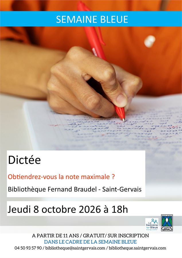 Dictée - Semaine Bleue 2026_Saint-Gervais-les-Bains - Freepik