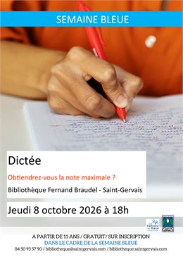 Dictée - Semaine Bleue 2026_Saint-Gervais-les-Bains - Freepik