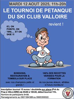 Le tournoi de pétanque du ski club valloire _Valloire
