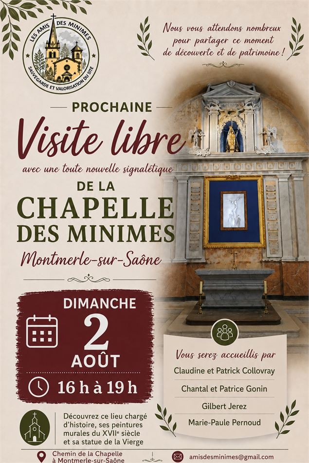 Visite du 2 août 2026 - Les Amis des Minimes
