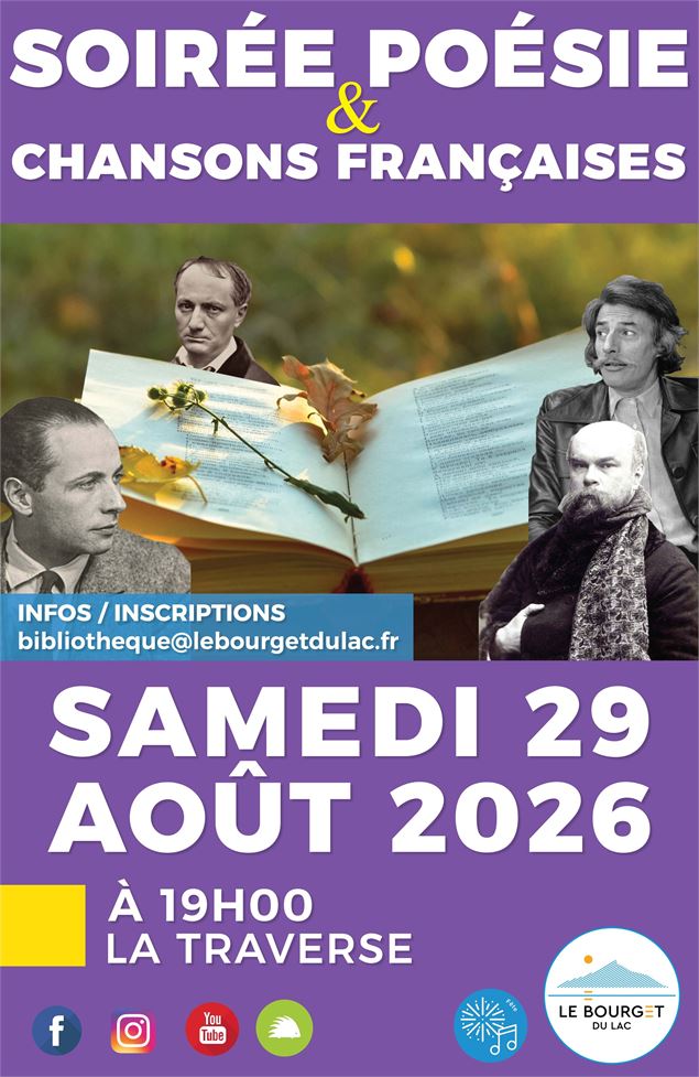 Soirée poésie & chansons françaises - Mairie Le Bourget-du-Lac