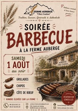 Soirée barbecue à la ferme-auberge "Chez Cuzieu"_Arvière-en-Valromey - Ferme Auberge Chez Cuzieu