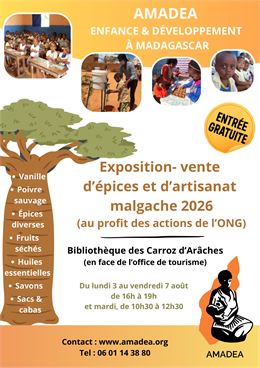 Exposition-vente d'épices et d'artisanat malgache_Les Carroz-d'Arâches