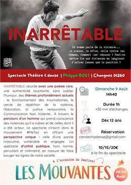 Spectacle théâtre et danse "Inarrêtable"_Valromey-sur-Séran - Philippe BOST. _(Photo Loïc Terrier)_