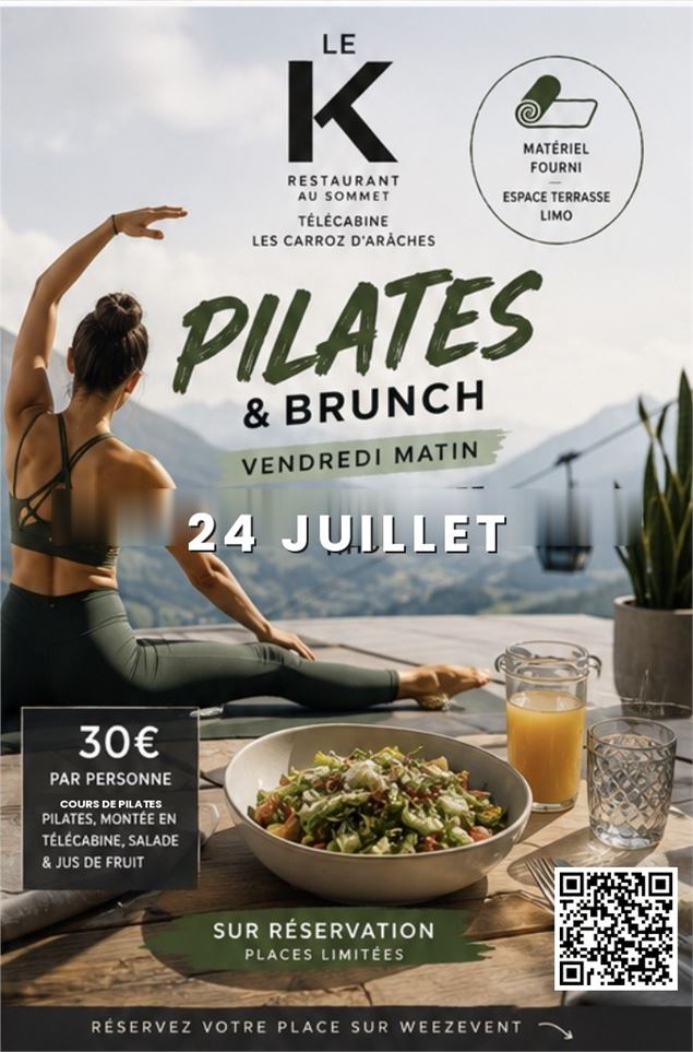 Cours de pilate au restaurant le K_Les Carroz-d'Arâches