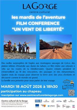 Projection du film «Un vent de liberté» : l’odyssée d’une famille en vélo autour de la méditerranée 