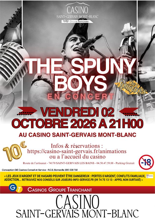 Les Spunyboys en concert au Casino Tranchant de Saint-Gervais Mont-Blanc - Droits réservés