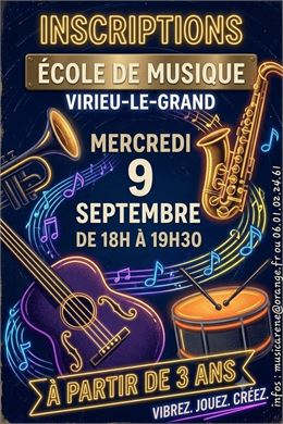 Inscriptions École de Musique l'Arène - Musique l'Arène
