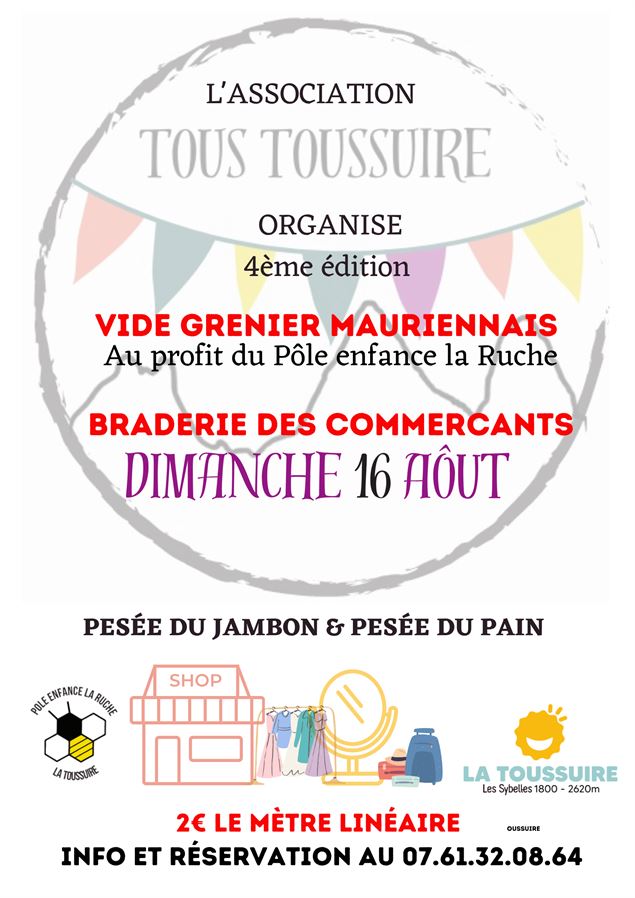 Vide grenier mauriennais et Grande braderie des commerçants_La Toussuire