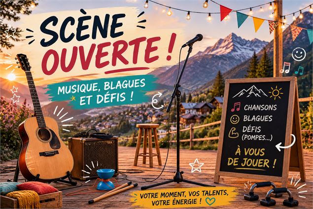Scène ouverte : musique, blagues et défis (pompes...)!_Peisey-Vallandry
