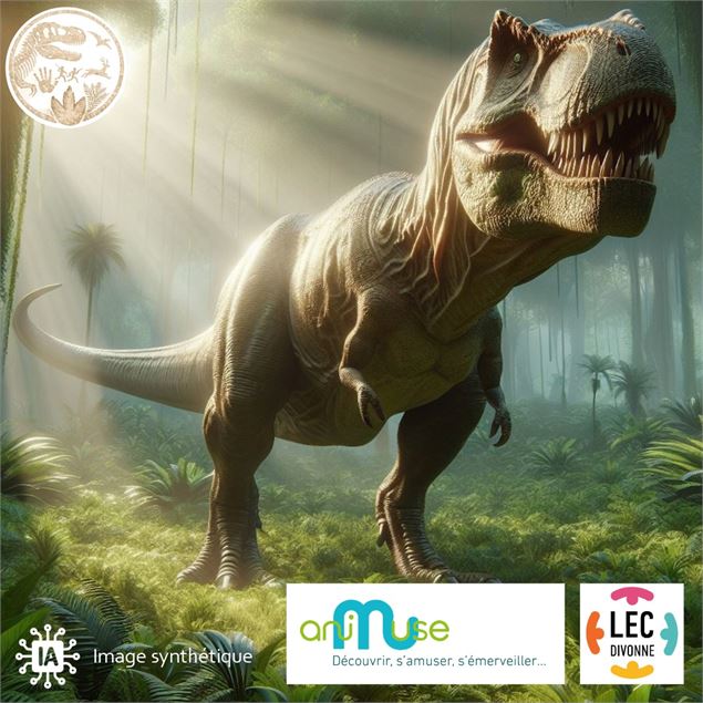 Au temps des dinosaures 1/3 : le tyrannosaure - Image synthétique par Kimut, Pixabay. Généré avec l'