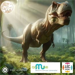 Au temps des dinosaures 1/3 : le tyrannosaure - Image synthétique par Kimut, Pixabay. Généré avec l'