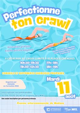 Programme Perfectionne ton crawl Modane - cchmv Modane