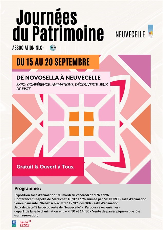 Journées du Patrimoine De Novosella à Neuvecelle 