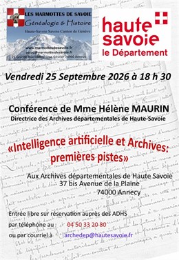 Association Les Marmottes de Savoie Généalogie et Histoire