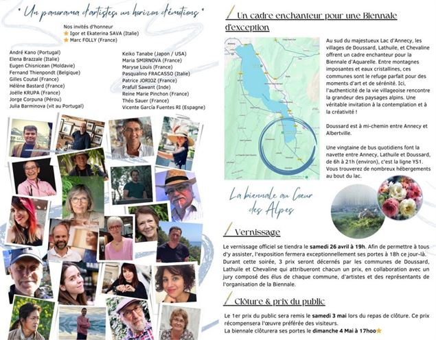 Flyer infos biennalle aquarelle - Léz'arts du Bout du lac