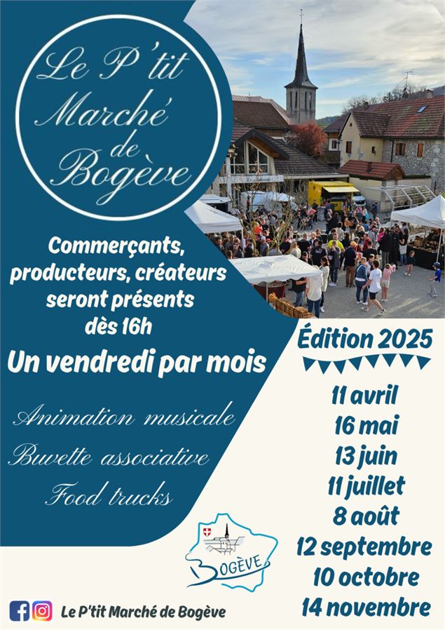 Affiche du P'tit Marché de Bogève - Le p'tit marché de Bogève