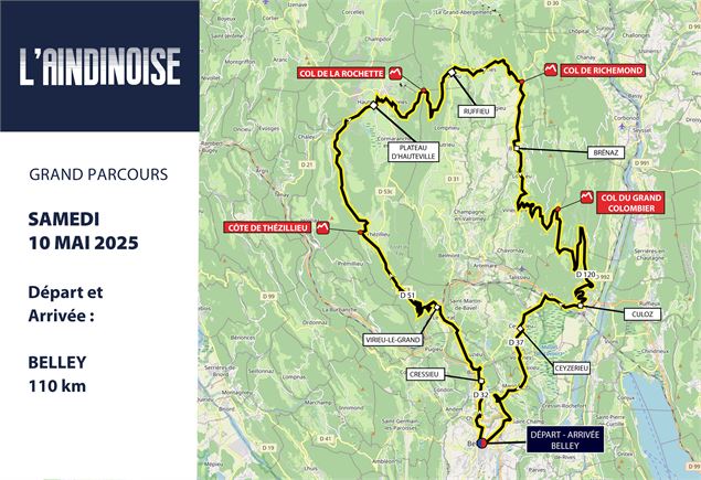 Aindinoise Grand Colombier 2025 grand parcours - Alpes Vélo