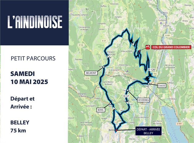 Aindinoise Grand Colombier 2025 petit parcours - Alpes Vélo