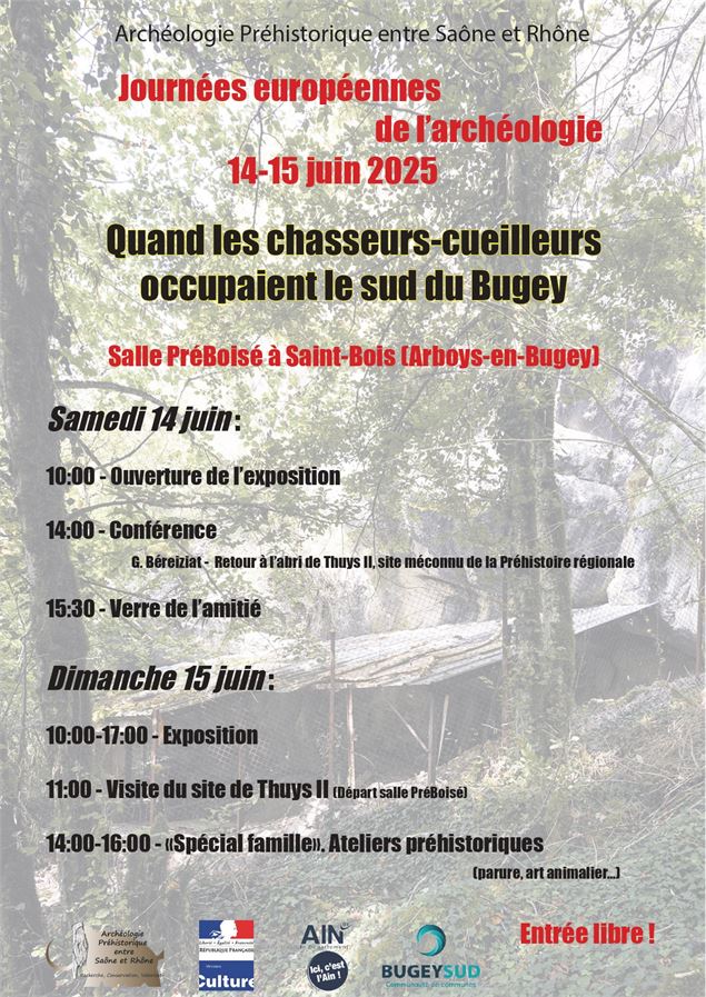 Journées Européennes de l’Archéologie : visite du site de Thuys II_Arboys en Bugey - CCBS