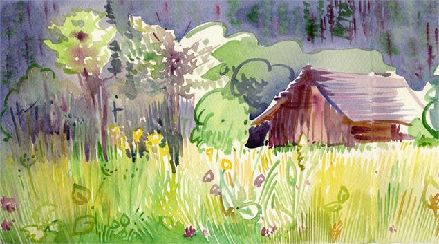 Carnets de nature : stage d'aquarelle dans la vallée des Contamines-Montjoie - Thierry Deleforge