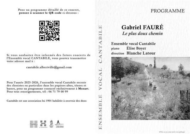 Concert : Gabriel Fauré - Le plus doux chemin_Ugine