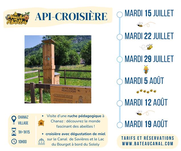 Dates des api croisières - bateaucanal