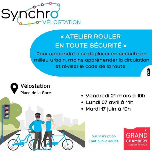 Atelier Synchro Vélostation - Rouler en toute sécurité_Chambéry - Pixabay