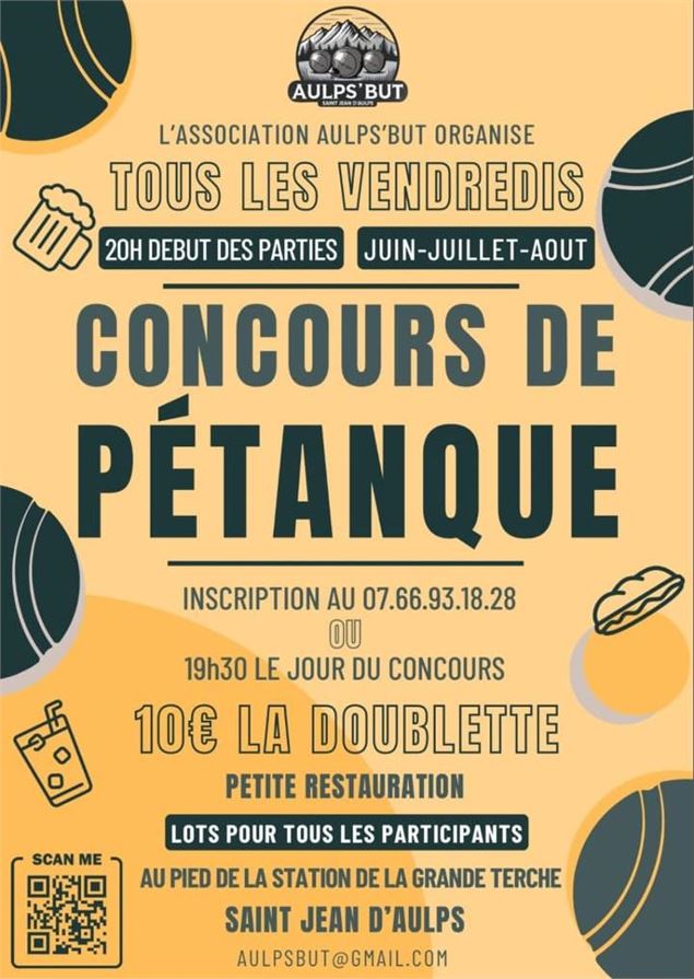 Concours de pétanque à la station du Roc d'Enfer à St Jean d'Aulps. - <a href=