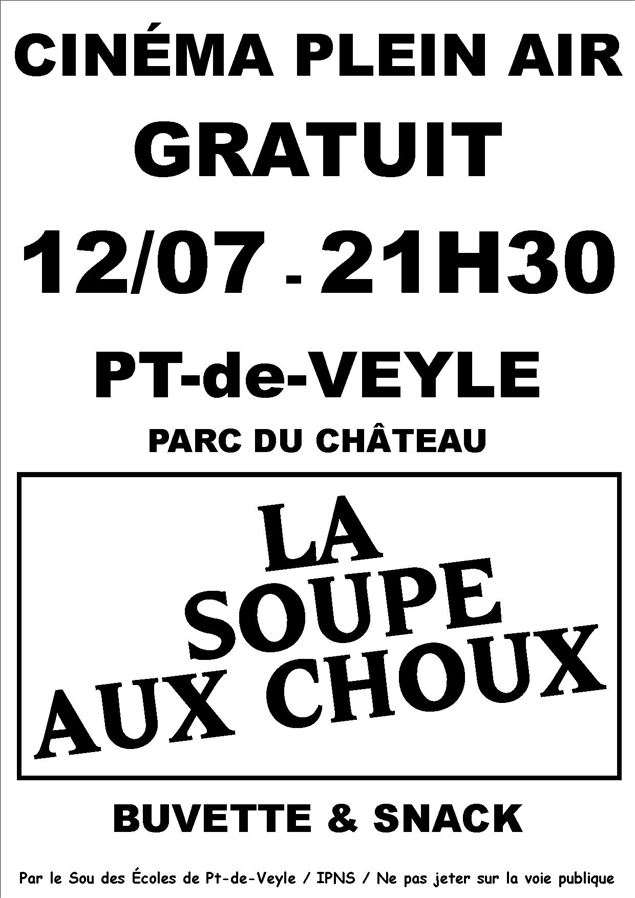 affiche noir et blanc - sou des école de pdv