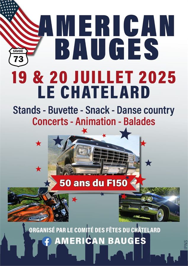 Affiche 2025 - American Bauges_Le Châtelard - Comité des fêtes du Châtelard