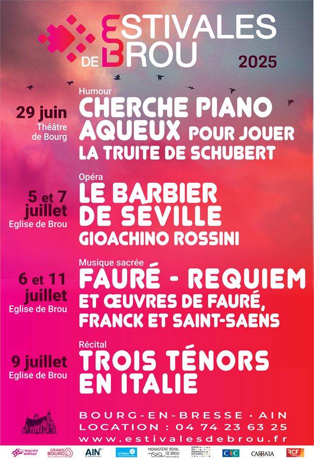 Affiche Estivales de Brou 2025 - ©Estivales de Brou