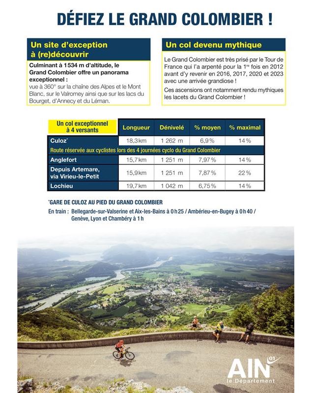 Journée cyclo du Grand Colombier 2025 - ©Office de Tourisme Bugey Sud Grand Colombier