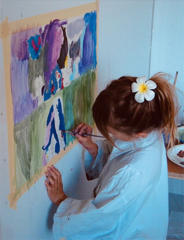 Peinture acrylique expressive_Val-d'Illiez